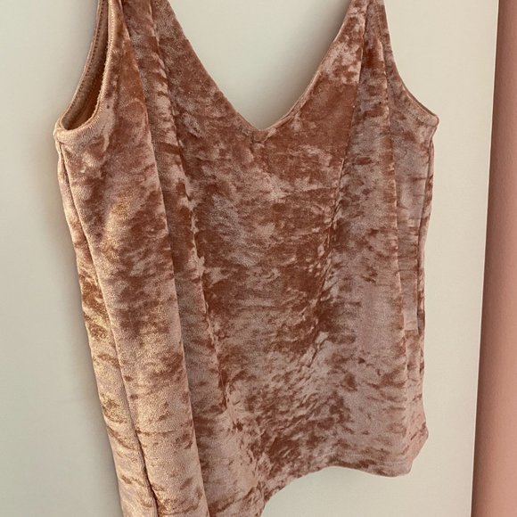 Pink Velvet Cami - Picture 2 of 4